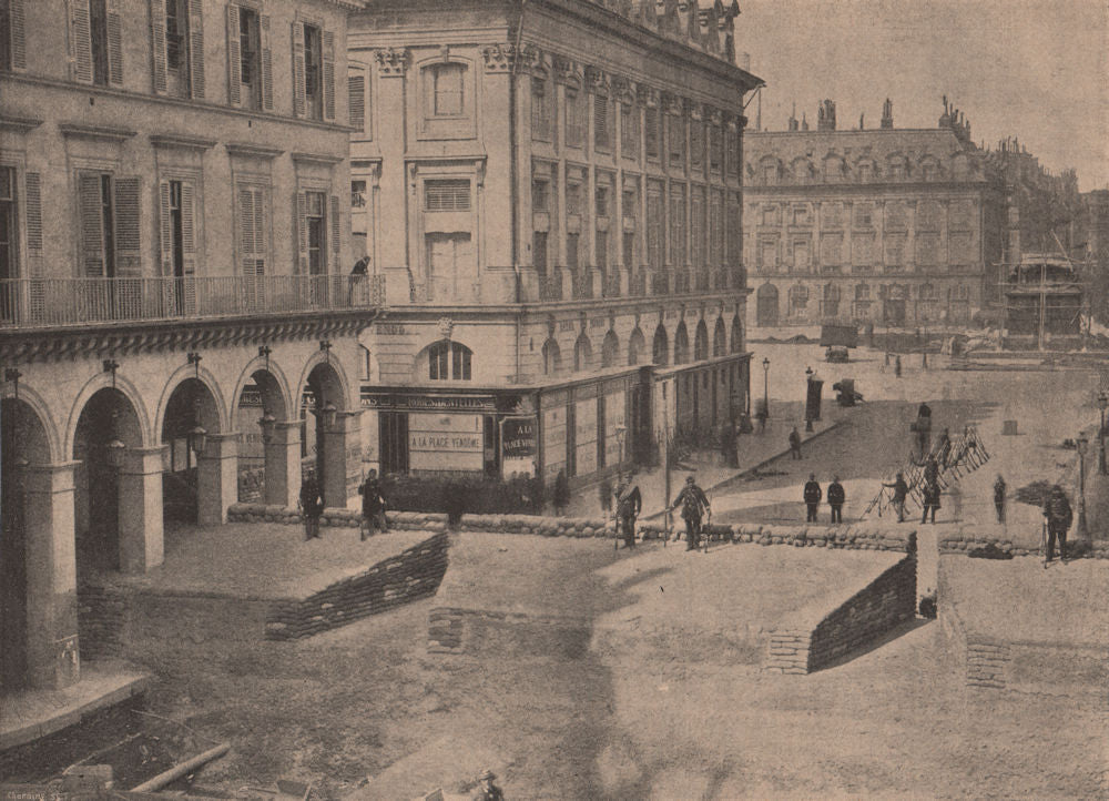 PARIS COMMUNE 1871. Barricade de la Rue de Castiglione. (20 Mai 1871) c1873